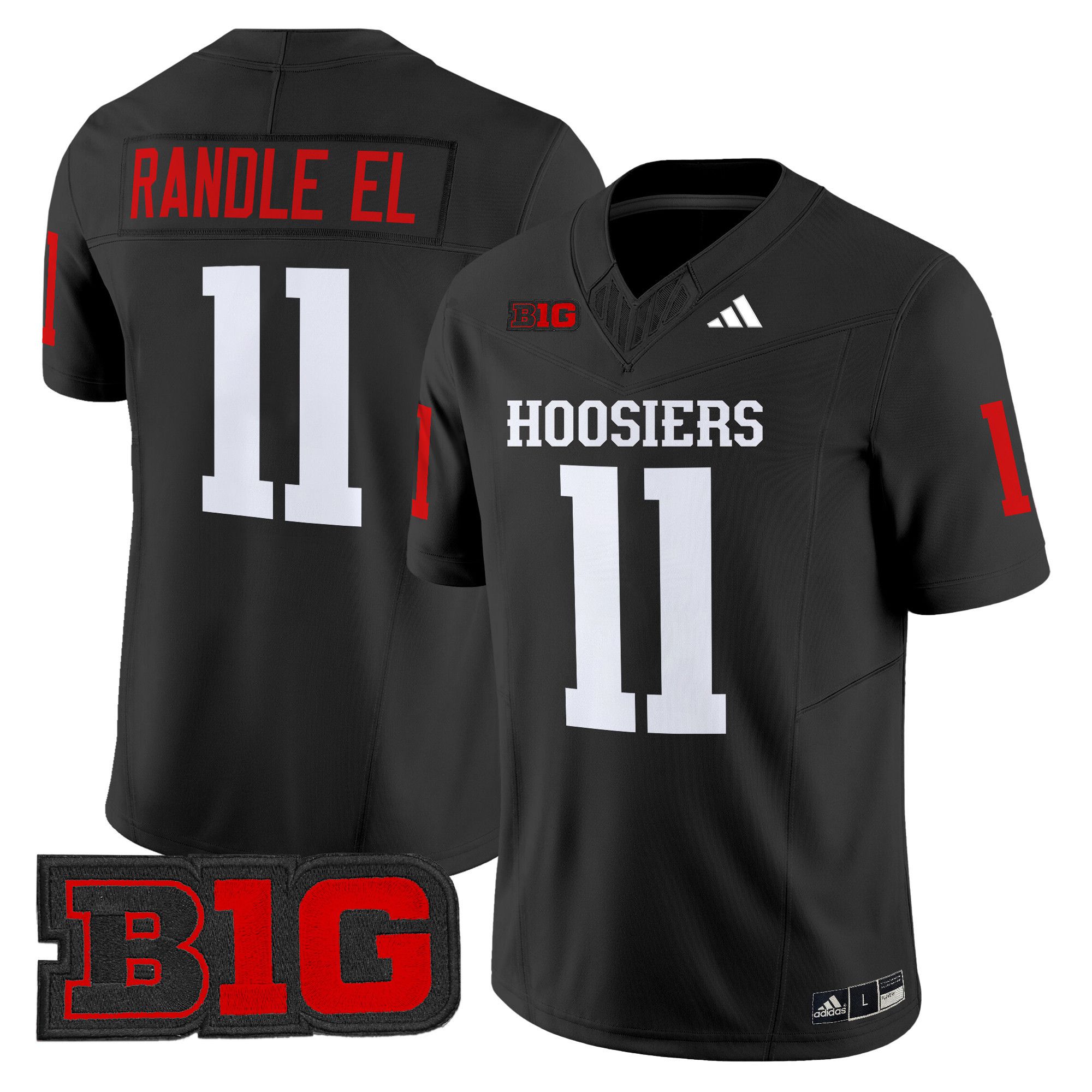 Men Indiana Hoosiers #11 Randle el Black 2024 Vapor Limited NCAA Jersey style 1